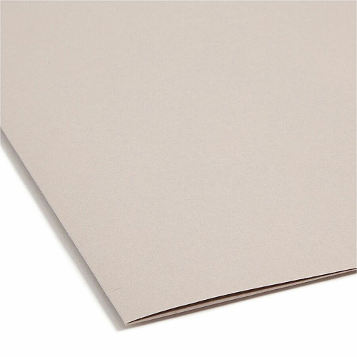 Smead TUFF 1/3 Tab Cut Letter Recycled Hanging Folder 8 1/2" x 11" - 2" Expansion - Top Tab Location - 14 pt. - Steel Gray - Tear Resistant - 10% Recycled - 18 / Box (64240)