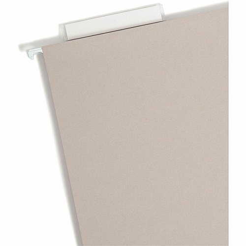 Smead TUFF 1/3 Tab Cut Letter Recycled Hanging Folder 8 1/2" x 11" - 2" Expansion - Top Tab Location - 14 pt. - Steel Gray - Tear Resistant - 10% Recycled - 18 / Box (64240)