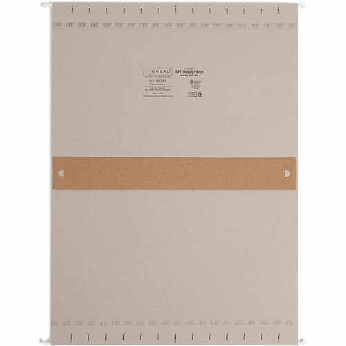 Smead TUFF Legal Recycled Hanging Folder 8 1/2" x 14" - 2" Expansion - Top Tab Location - 14 pt. - Steel Gray - Tear Resistant - 10% Recycled - 18 / Box (64340)