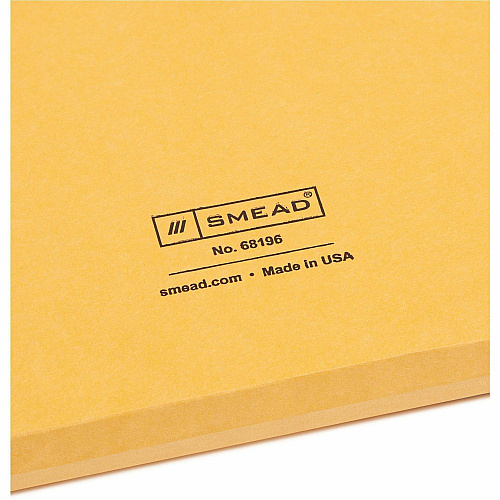 Smead Letter, Legal File Jacket 8 1/2" x 14" - 3/4" Expansion - 1 Pocket(s) - 7.5 pt. - Kraft - Pre-punched - 100 / Carton (68196)