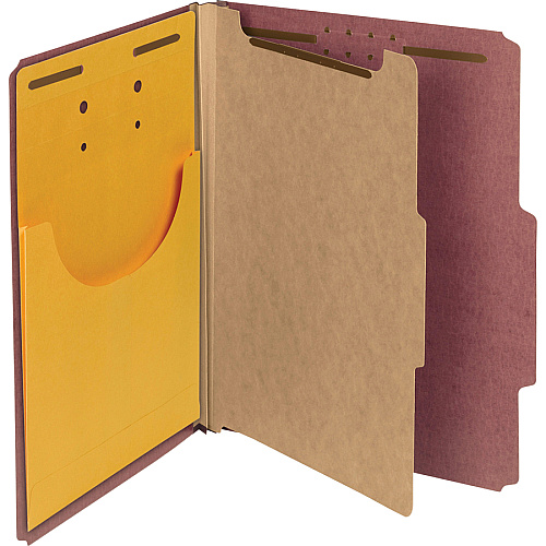 Smead Letter, Legal File Jacket 8 1/2" x 14" - 3/4" Expansion - 1 Pocket(s) - 7.5 pt. - Kraft - Pre-punched - 100 / Carton (68196)