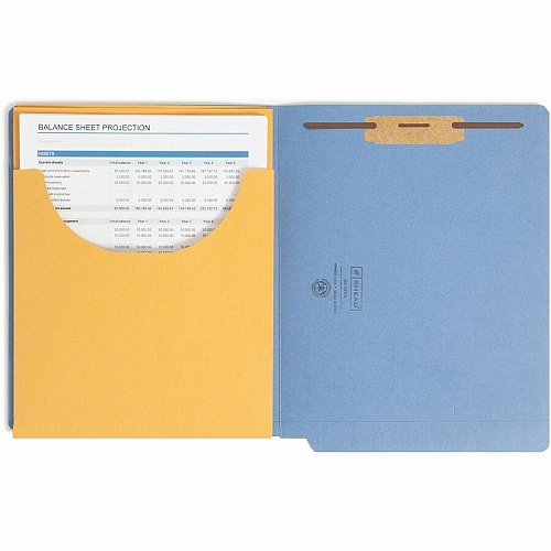 Smead Letter, Legal File Jacket 8 1/2" x 14" - 3/4" Expansion - 1 Pocket(s) - 7.5 pt. - Kraft - Pre-punched - 100 / Carton (68196)