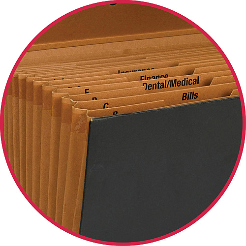 Smead Legal Recycled Expanding File 8 1/2" x 14" - 19 Pocket(s) - Black - 30% Recycled - 1 Each (70804)