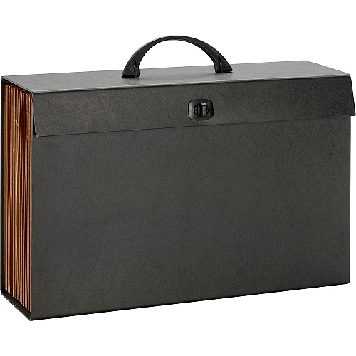 Smead Legal Recycled Expanding File 8 1/2" x 14" - 19 Pocket(s) - Black - 30% Recycled - 1 Each (70804)