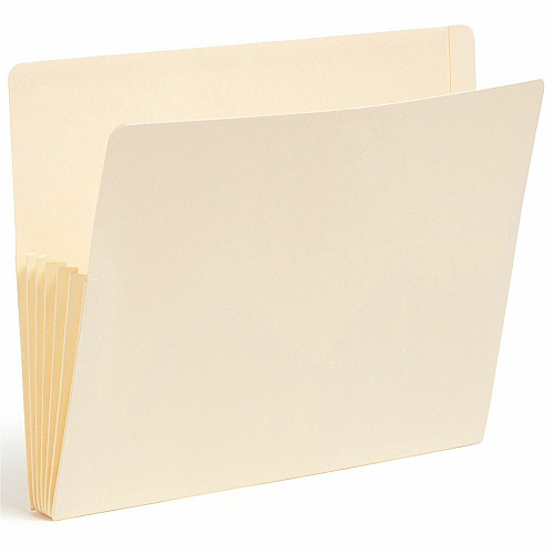 Smead Letter Recycled File Pocket 8 1/2" x 11" - 5 1/4" Expansion - 2 Plys - Manila - Reinforced Tab - 10% Recycled - 10 / Box (75175)