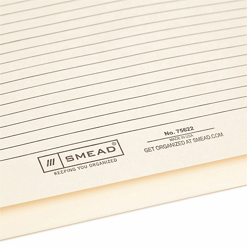 Smead Straight Tab Cut Letter Recycled File Jacket 8 1/2" x 11" - 2" Expansion - Top Tab Location - 11 pt. - 2 Plys - Manila - Reinforced Tab, Slip Resistant - 10% Recycled - 50 / Box (75622)