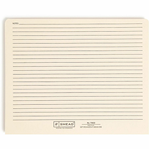Smead Straight Tab Cut Letter Recycled File Jacket 8 1/2" x 11" - 2" Expansion - Top Tab Location - 11 pt. - 2 Plys - Manila - Reinforced Tab, Slip Resistant - 10% Recycled - 50 / Box (75622)