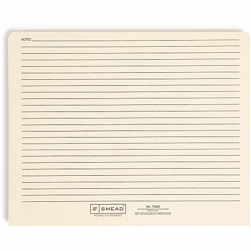 Smead Straight Tab Cut Letter Recycled File Jacket 8 1/2" x 11" - 2" Expansion - Top Tab Location - 11 pt. - 2 Plys - Manila - Reinforced Tab, Slip Resistant - 10% Recycled - 50 / Box (75622)