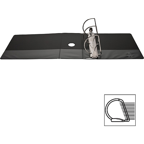 Business Source Basic D-Ring View Binders 5" Binder Capacity - Letter - 8 1/2" x 11" Sheet Size - Fastener(s): D-Ring - Polypropylene - Black - Clear Overlay - 1 Each (BSN28451)
