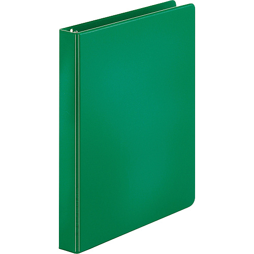 Business Source Basic Round Ring Binder 1" Binder Capacity - Letter - 8 1/2" x 11" Sheet Size - 225 Sheet Capacity - 3 Ring(s) - Fastener(s): Round Ring - Chipboard, Polypropylene - Green - Open and Closed Triggers, Sturdy, Exposed Rivet - 1 Ea (BSN28556)