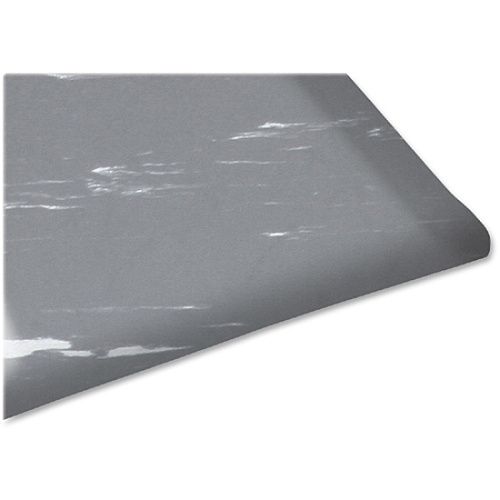 Genuine Joe Marble Top Anti-fatigue Floor Mats Office, Bank, Cashier's Station, Industry, Airport - 60" Length x 36" Width x 0.500" Thickness - Rectangular - High Density Foam (HDF) - Gray Marble - 1 Each (GJO58840)