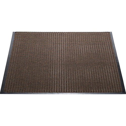 Genuine Joe Waterguard Wiper Scraper Floor Mats Carpeted Floor, Indoor, Outdoor - 60" Length x 36" Width - Polypropylene - Brown - 1 Each (GJO58842)