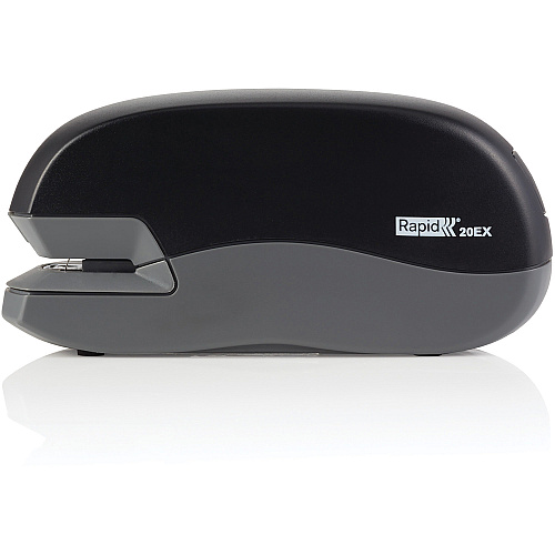 Rapid Fixativ 20EX Personal Dual Electric Stapler Staples Upto 20 Sheet - Holds Upto 105 Staple - Half Strip - Staple Size: 0.25" - 0.38" Throat Depth - Silver - Rubber - 1 Each (73126)