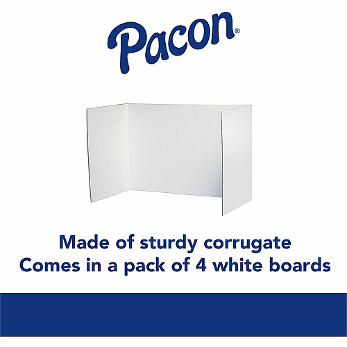 Pacon Privacy Boards 48" Width x 16" Height0.9" Length - White - 4 / Pack (3782)