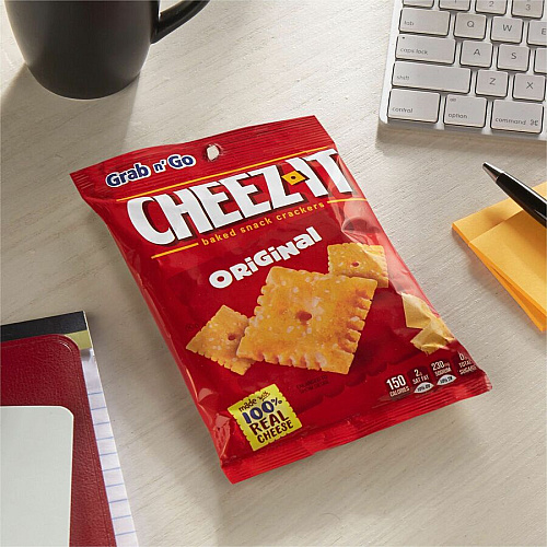 Cheez-It&reg Original Crackers Original - 1 Serving Pouch - 3 oz - 6 / Box (19133)
