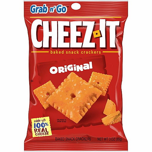 Cheez-It&reg Original Crackers Original - 1 Serving Pouch - 3 oz - 6 / Box (19133)