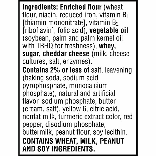 Keebler&reg Cheese Crackers with Cheddar Cheese Cheddar Cheese - 1.80 oz - 12 / Box (21147)