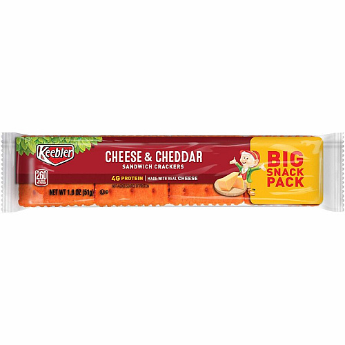 Keebler&reg Cheese Crackers with Cheddar Cheese Cheddar Cheese - 1.80 oz - 12 / Box (21147)