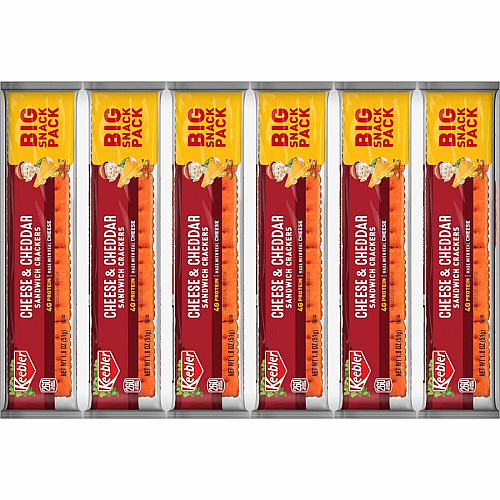 Keebler&reg Cheese Crackers with Cheddar Cheese Cheddar Cheese - 1.80 oz - 12 / Box (21147)