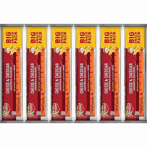 Keebler&reg Cheese Crackers with Cheddar Cheese Cheddar Cheese - 1.80 oz - 12 / Box (21147)