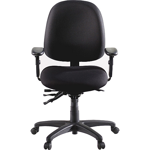 Lorell High-Performance Eronomic Task Chair Black Seat Color - Black Back Color - Metal Frame Material - 5-star Base - 1 Each (LLR60538)