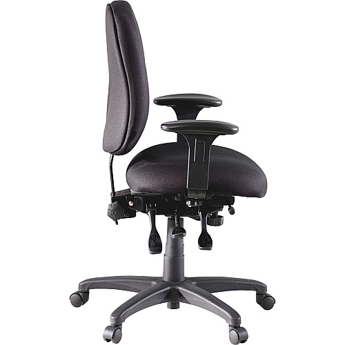 Lorell High-Performance Eronomic Task Chair Black Seat Color - Black Back Color - Metal Frame Material - 5-star Base - 1 Each (LLR60538)