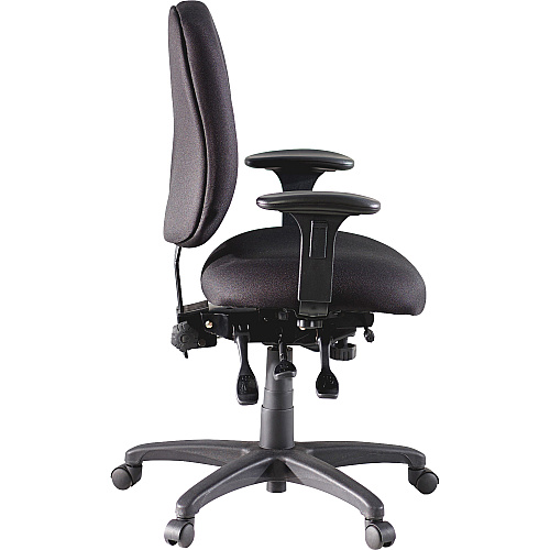 Lorell High-Performance Eronomic Task Chair Black Seat Color - Black Back Color - Metal Frame Material - 5-star Base - 1 Each (LLR60538)