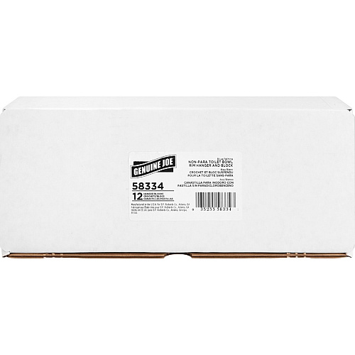 Genuine Joe Non-Para Rim Hanger Lasts upto 30 Days - Water Soluble, Non-para Deodorizer, Acid-free - 12 / Box - Blue (GJO58334)