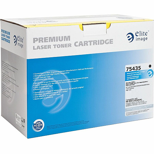 Elite Image Remanufactured Toner Cartridge - Alternative for HP 05X (CE505X) 6500 Pages (75435)