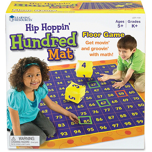 Learning Resources Hip Hoppin' Hundred Mat Floor Game Math Toy - Theme/Subject: Learning (LER1100)
