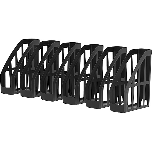 Storex Value Line Recycled Magazine File Black - Plastic - 1 Each (70167U06C)