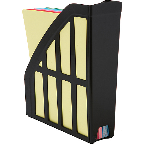 Storex Value Line Recycled Magazine File Black - Plastic - 1 Each (70167U06C)