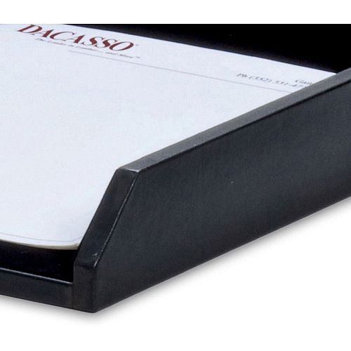 Dacasso Legal Tray - Black Leather 2.50" Height x 10.60" Width x 15.25" Depth - Desktop - Black - Leather - 1 Each (A1005)