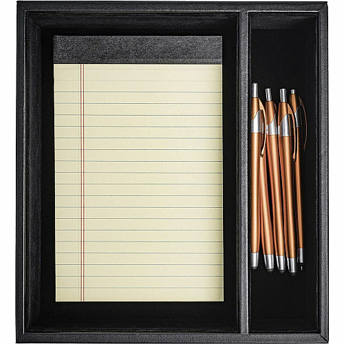 Dacasso Leather Junior Pad Organizer Support 5" x 8" Media - Leather, Velveteen - Black - 1 Each (A1047)