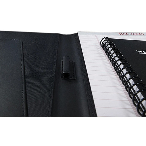 Dacasso Letter Portfolio 8 1/2" x 11" - Black - 1 Each (E1001)