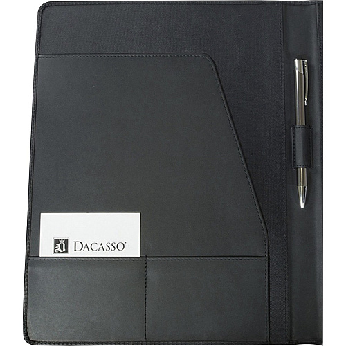 Dacasso Letter Portfolio 8 1/2" x 11" - Black - 1 Each (E1001)