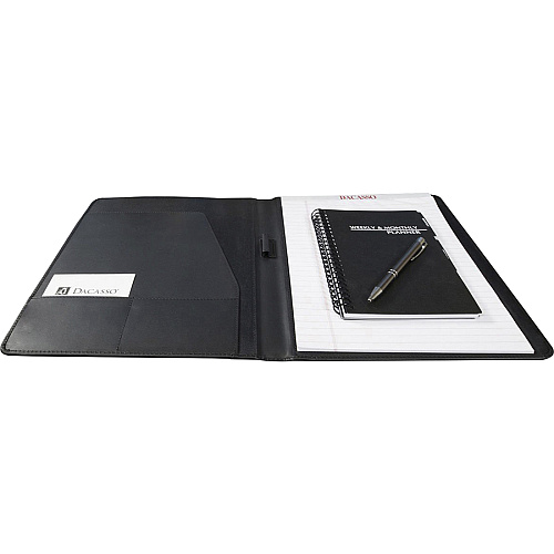 Dacasso Letter Portfolio 8 1/2" x 11" - Black - 1 Each (E1001)