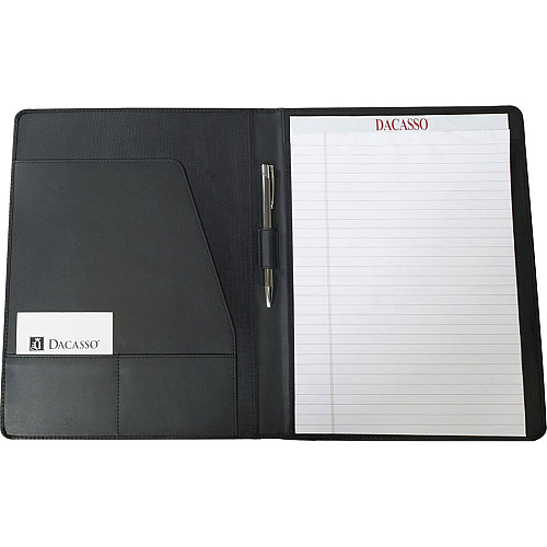 Dacasso Letter Portfolio 8 1/2" x 11" - Black - 1 Each (E1001)