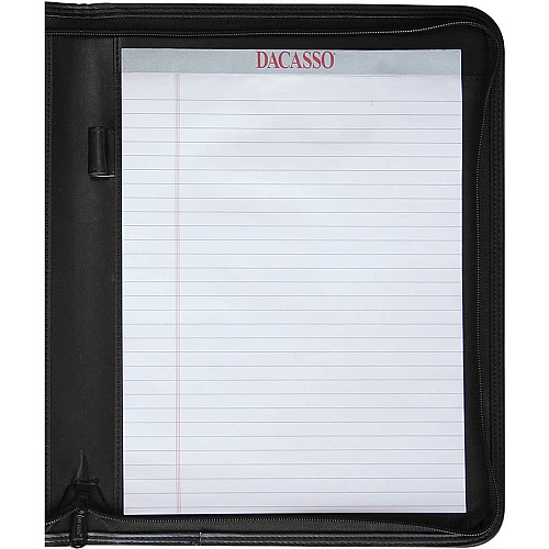 Dacasso Deluxe Letter Portfolio 8 1/2" x 11" - Black - 1 Each (E1002)