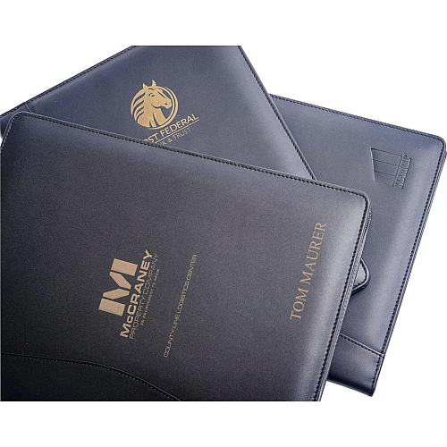 Dacasso Deluxe Letter Portfolio 8 1/2" x 11" - Black - 1 Each (E1002)