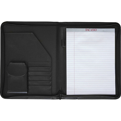 Dacasso Deluxe Letter Portfolio 8 1/2" x 11" - Black - 1 Each (E1002)