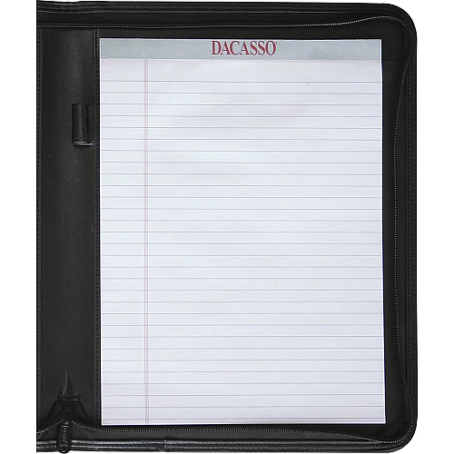 Dacasso Deluxe Letter Portfolio 8 1/2" x 11" - Black - 1 Each (E1002)