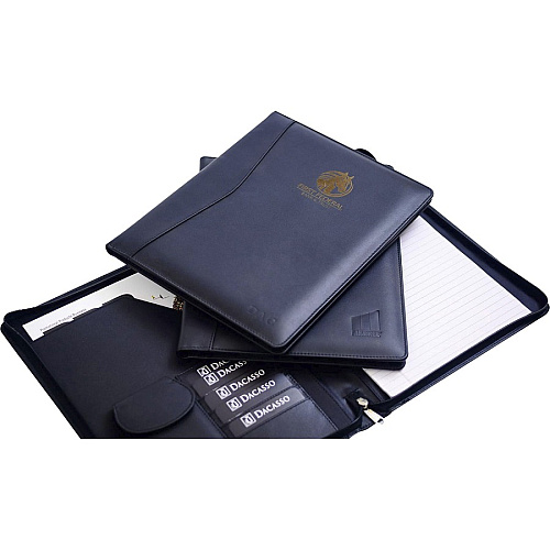 Dacasso Deluxe Letter Portfolio 8 1/2" x 11" - Black - 1 Each (E1002)