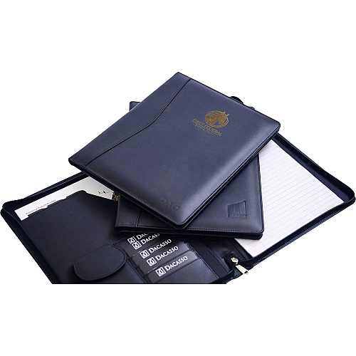 Dacasso Deluxe Letter Portfolio 8 1/2" x 11" - Black - 1 Each (E1002)