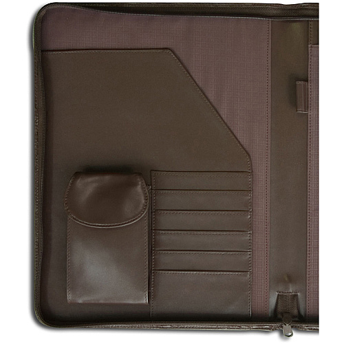 Dacasso Deluxe Letter Portfolio 8 1/2" x 11" - Chocolate Brown - 1 Each (E3402)