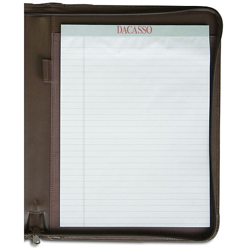 Dacasso Deluxe Letter Portfolio 8 1/2" x 11" - Chocolate Brown - 1 Each (E3402)