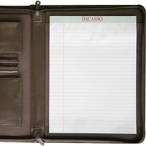 Dacasso Letter Portfolio 8 1/2" x 11" - Chocolate Brown - 1 Each (E3404)