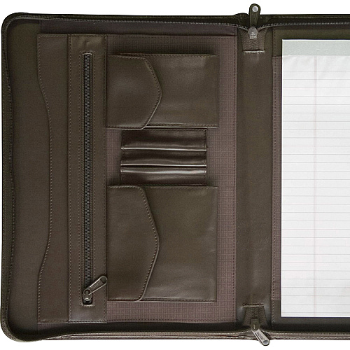 Dacasso Letter Portfolio 8 1/2" x 11" - Chocolate Brown - 1 Each (E3404)