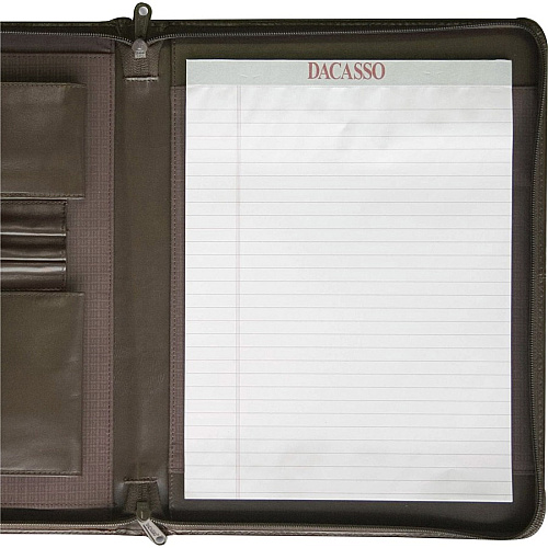 Dacasso Letter Portfolio 8 1/2" x 11" - Chocolate Brown - 1 Each (E3404)