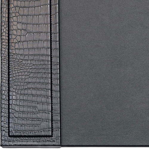 Dacasso Desk Pad Rectangular - 25.5" Width x 17.25000" Depth - Felt Black Backing - Top Grain Leather - Black - 1 Each (P2202)